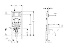 Geberit In Wall Package - Tornado Rimless Wall Hung Pan, Inwall Cistern and Button
