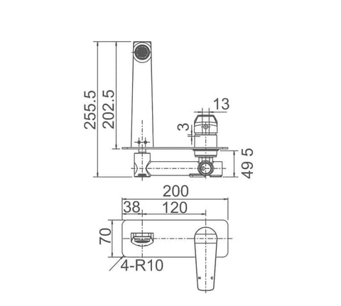 WBM30 Wall Basin/Bath Mixer Set With Spout - Various Colours