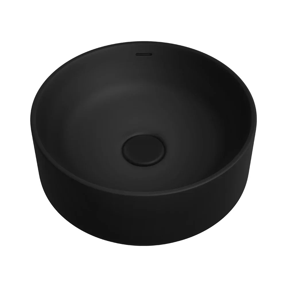 Tide Round Counter Top Ceramic Basin with Overflow 360x360mm - Various Colours