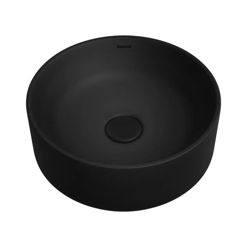Tide Round Counter Top Ceramic Basin with Overflow 360x360mm - Various Colours