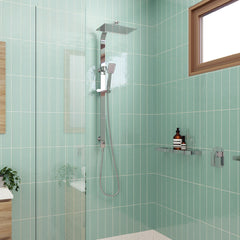 Fienza Koko Chrome Multifunction Twin Shower Rail (455107) - Stock Clearance