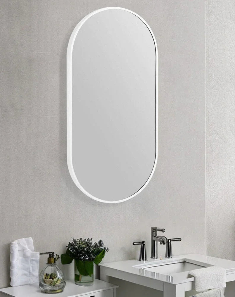 Pill Shape Mirror with Frame - Various Colours & Sizes
