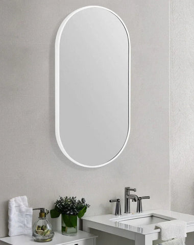 Pill Shape Mirror 460x900mm with frame - Various Colours (Frame) / 600x900mm with frame