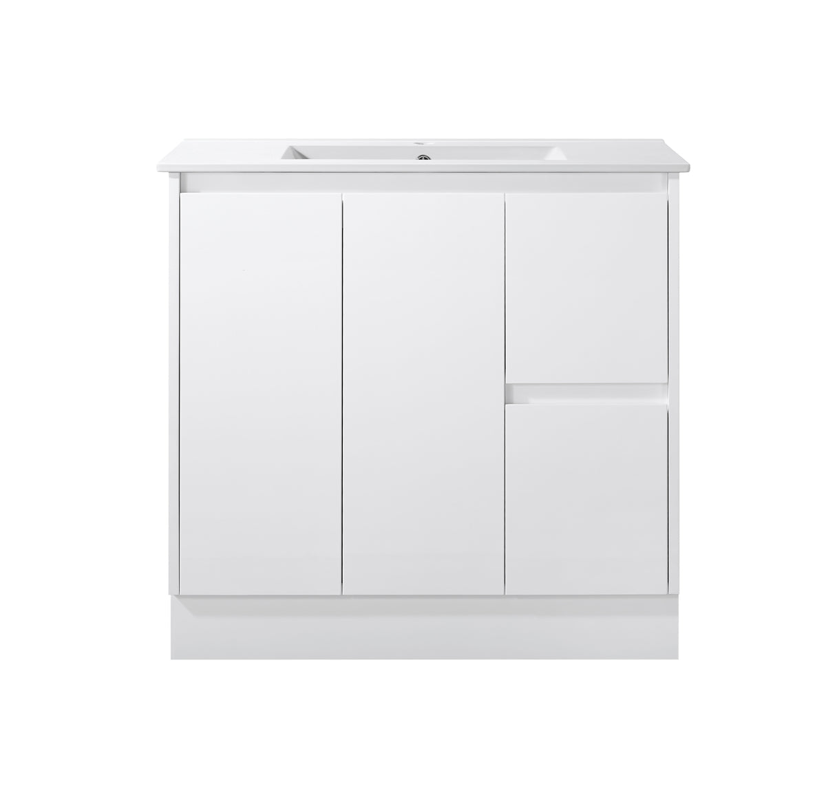 BV67 Slimline (360mm Depth) Freestanding Vanity - 600 / 750 / 900mm - Matt White