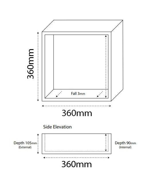 Shower Wall Niche - Various Sizes