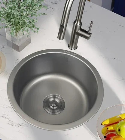 Round Laundry Kitchen Sink Drop in / Undermount Sink 430Ø mm - Various Colours