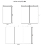 Two-Sided / Three Sided Acrylic Shower Wall Liner  - White
