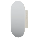 Pill Shape Mirror Cabinet Pencil Edge 450x900mm - Matte White / Matte Black / Woodgrain