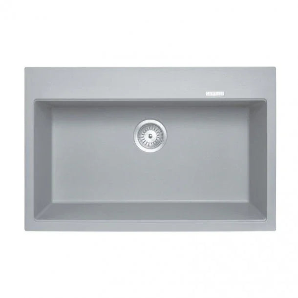 Granite Black Single Bowl Kitchen Topmount Sink 780x510mm - Various Colours