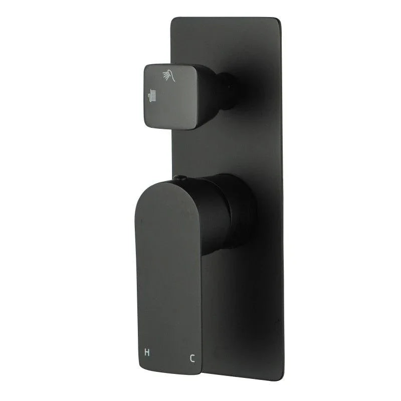 SMD23 Soft Square Shower / Bath Mixer with Diverter - Various Colours