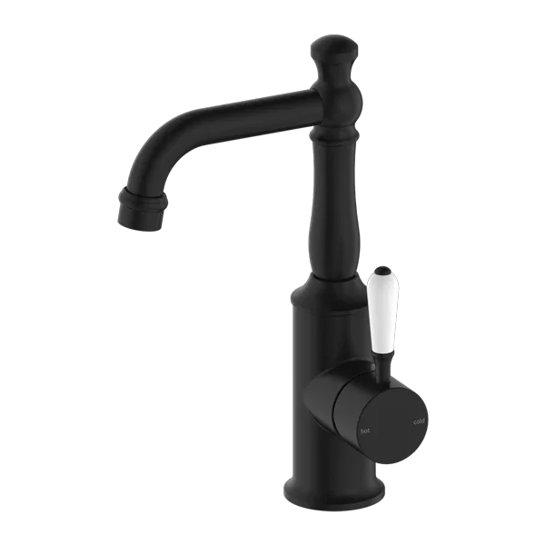 Nero Tapware BM33 York Basin Mixer with Metal/Porcelain Lever - Various Colours