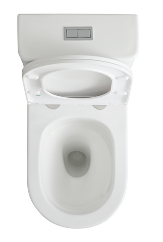 CE Raised Height Back To Wall Tornado Rimless Flush Toilet Suite with Soft Close Seat - Gloss White (4 Star)
