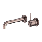 Nero Tapware WBM21 Mecca Handle Up Wall Basin/Bath Mixer Set with 185mm Reach Spout - Various Colours