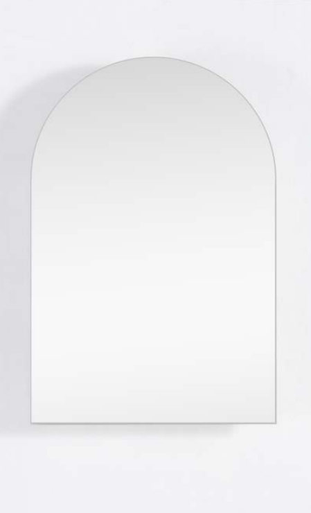 Arched Shape Mirror Cabinet Pencil Edge 610x900mm - Matte White / Matte Black / Woodgrain