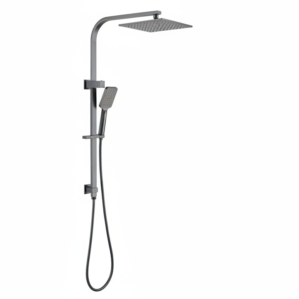 Metro Square Dual Shower Rail - Various Colours
