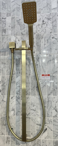 Single Shower Rail Brushed Gold - Floor Display Clearance