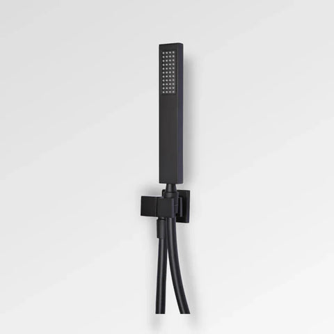Slim Square Hand Shower On Holder - Various Colours