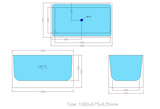 Multi Fit Corner Back to Wall Freestanding Bath 1000 / 1200 / 1300 / 1400 / 1500 / 1700