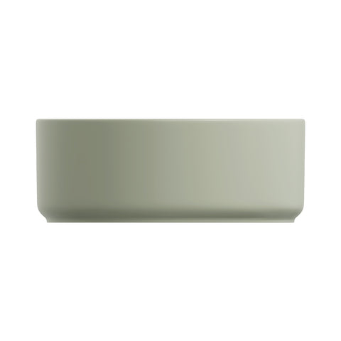 Tide Round Counter Top Ceramic Basin with Overflow 360x360mm - Matte Olive (Stock Clearance)