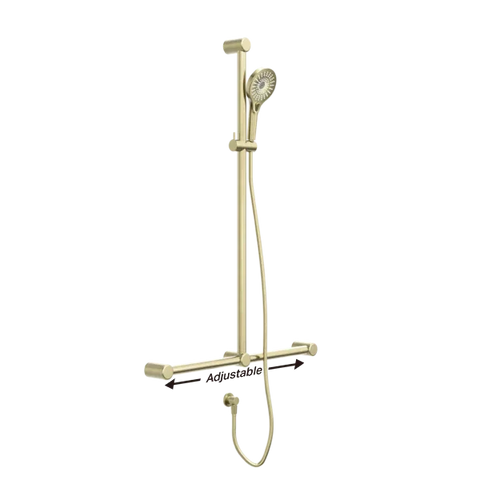 Nero Mecca Care T Bar Grab Rail and Adjustable Rail Shower - Various Colours