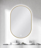 Oval Framed LED Mirror with Demister 600x900mm - Various Colours Frame