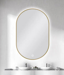 Oval Framed LED Mirror with Demister 600x900mm - Various Colours Frame
