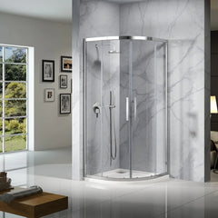 Curved Low Profile Polymarble Shower Base - Various Sizes