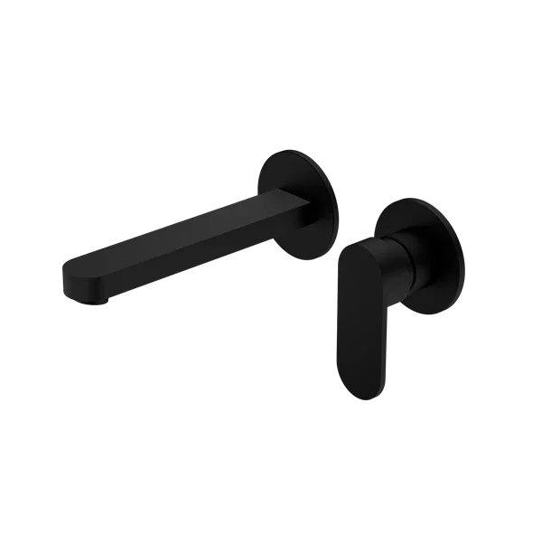 Nero Tapware WBM14 Ecco Oval Wall Basin/Bath Mixer Set (Separate Backplate) with Spout - Various Colours