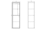 Fingerpull Wall Hung Tallboy & Storage Cabinet - 350x300x1200mm - Various Colours