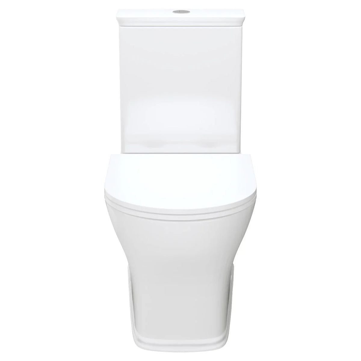 Hampton Style Back To Wall Tornado Rimless Flush Toilet Suite with Soft Close Seat - White (4 Star)