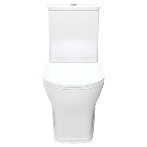 Hampton Style Back To Wall Tornado Rimless Flush Toilet Suite with Soft Close Seat - White (4 Star)