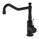 York Kitchen / Laundry Sink Mixer Hook Spout With Metal / Porcelain White Lever - Various Colours
