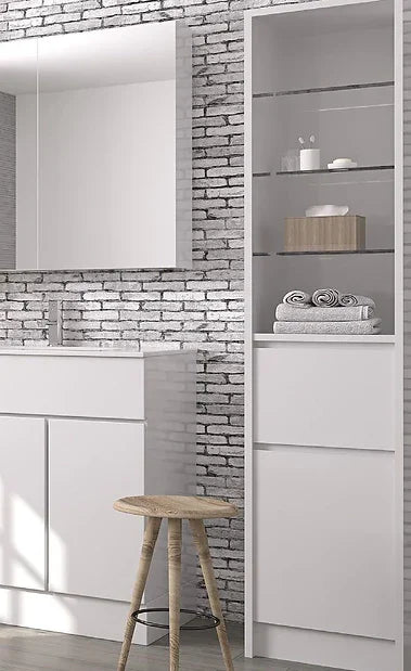 Fingerpull Freestanding Tallboy & Storage Cabinet - 400x400x1800mm