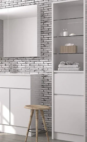 Fingerpull Freestanding Tallboy & Storage Cabinet - 400x400x1800mm