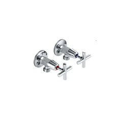 Cross Handle Washing Machine Stops - Chrome