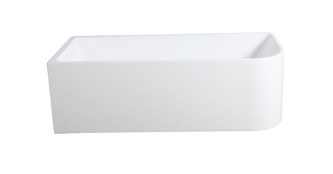 1400 Left Corner Gloss White Freestanding Bath Tub -1400x725x580mm