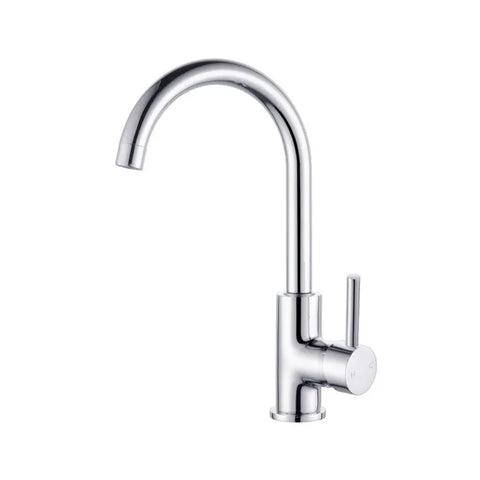 Side Lever Gooseneck Kitchen / Laundry Sink Mixer - Chrome (Display Clearance)