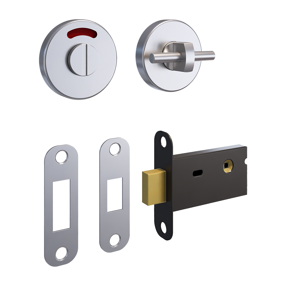 400A Morticed Lock & Indicator Set in Satin Stainless Steel - 400A_LOCK_SS