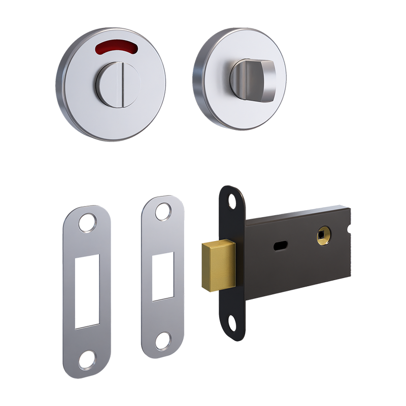 400 Morticed Lock & Indicator Set in Satin Stainless Steel - 400_LOCK_SS