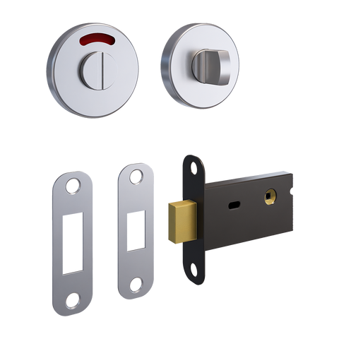400 Morticed Lock & Indicator Set in Satin Stainless Steel - 400_LOCK_SS