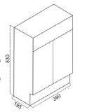 BV65 Compact Freestanding / Wall Hung Vanity 400x205mm - Gloss White