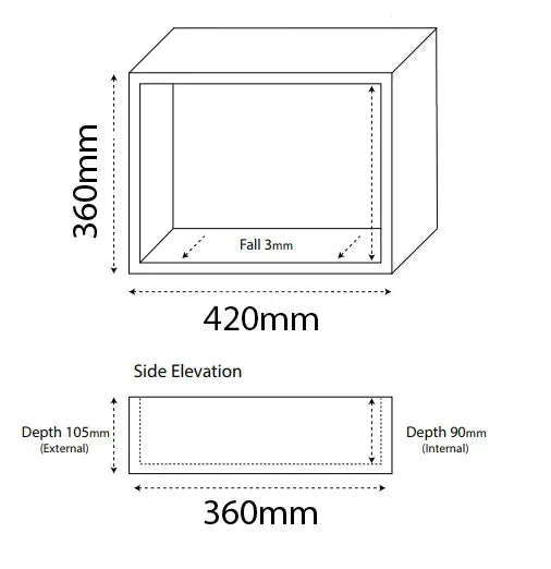 Shower Wall Niche - Various Sizes