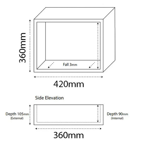 Shower Wall Niche - Various Sizes