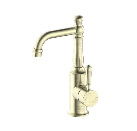 Nero Tapware BM33 York Basin Mixer with Metal/Porcelain Lever - Various Colours