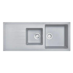 Granite Black Double Bowls Topmount Kitchen Sink 1160x500mm - Various Colours