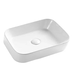 Opus Angled Counter Top Ceramic Basin 450x390mm - Gloss White