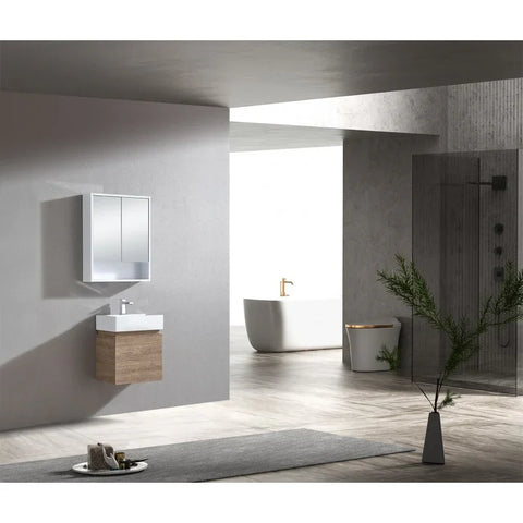 BV66WH Compact Fingerpull Wall Hung Vanity 480x350mm - Various Colours