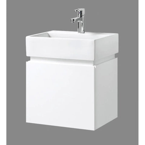 BV66WH Compact Fingerpull Wall Hung Vanity 480x350mm - Various Colours