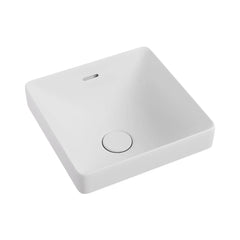 Tranquil Square Half Insert Ceramic Basin with Overflow 345x345mm - Various Colours