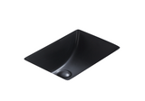 Liano Rectangular Undermount Ceramic Basin 455 x 325mm - Matte Black